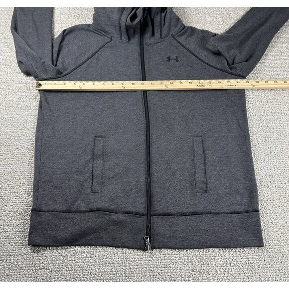 Under Armour French Terry Warm-Up Full Zip Jacket Grey Women’s Size Large - Picture 3 of 6